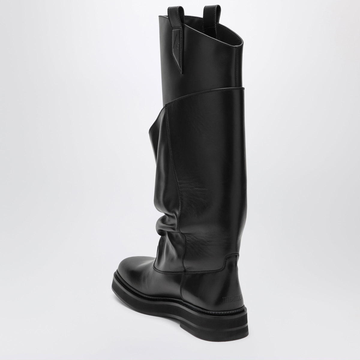 The Attico Robin Passeggiata Combat Boots In Black Calf Leather Women THE ATTICO