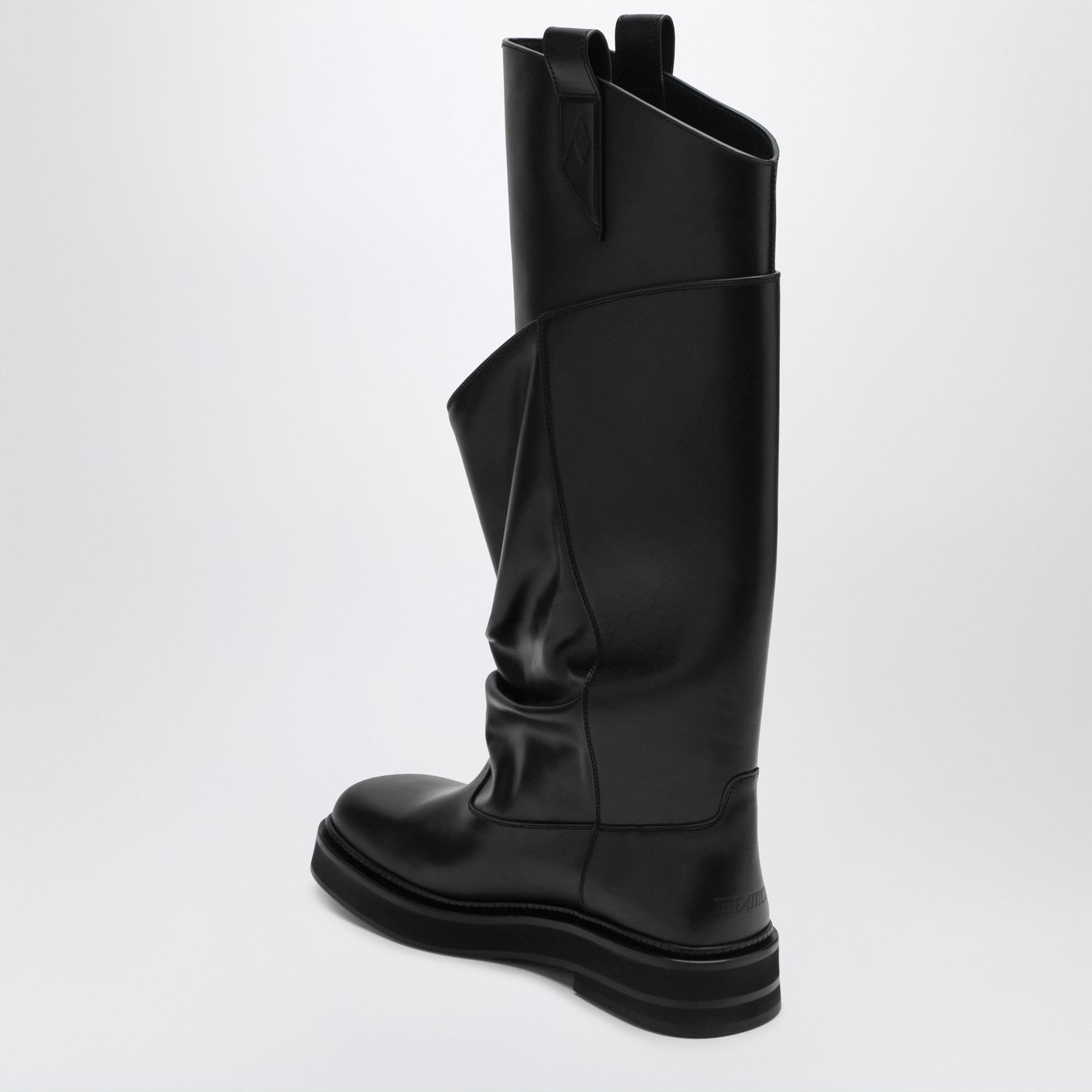 The Attico Black Leather La Passeggiata Boots Women THE ATTICO