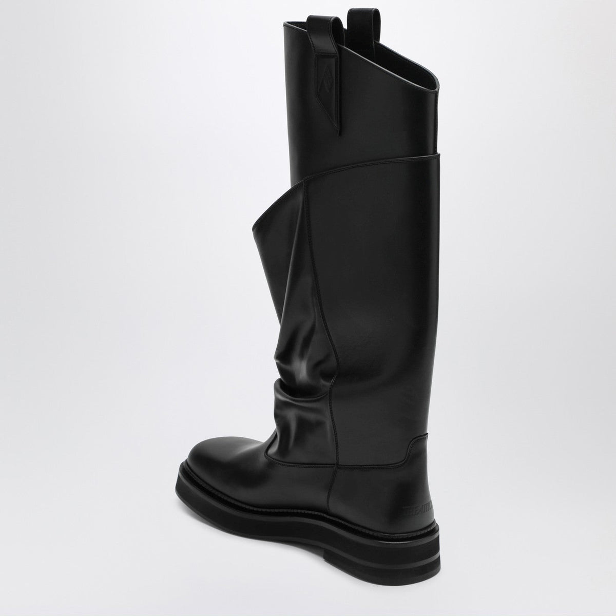 The Attico Black Leather La Passeggiata Boots Women THE ATTICO