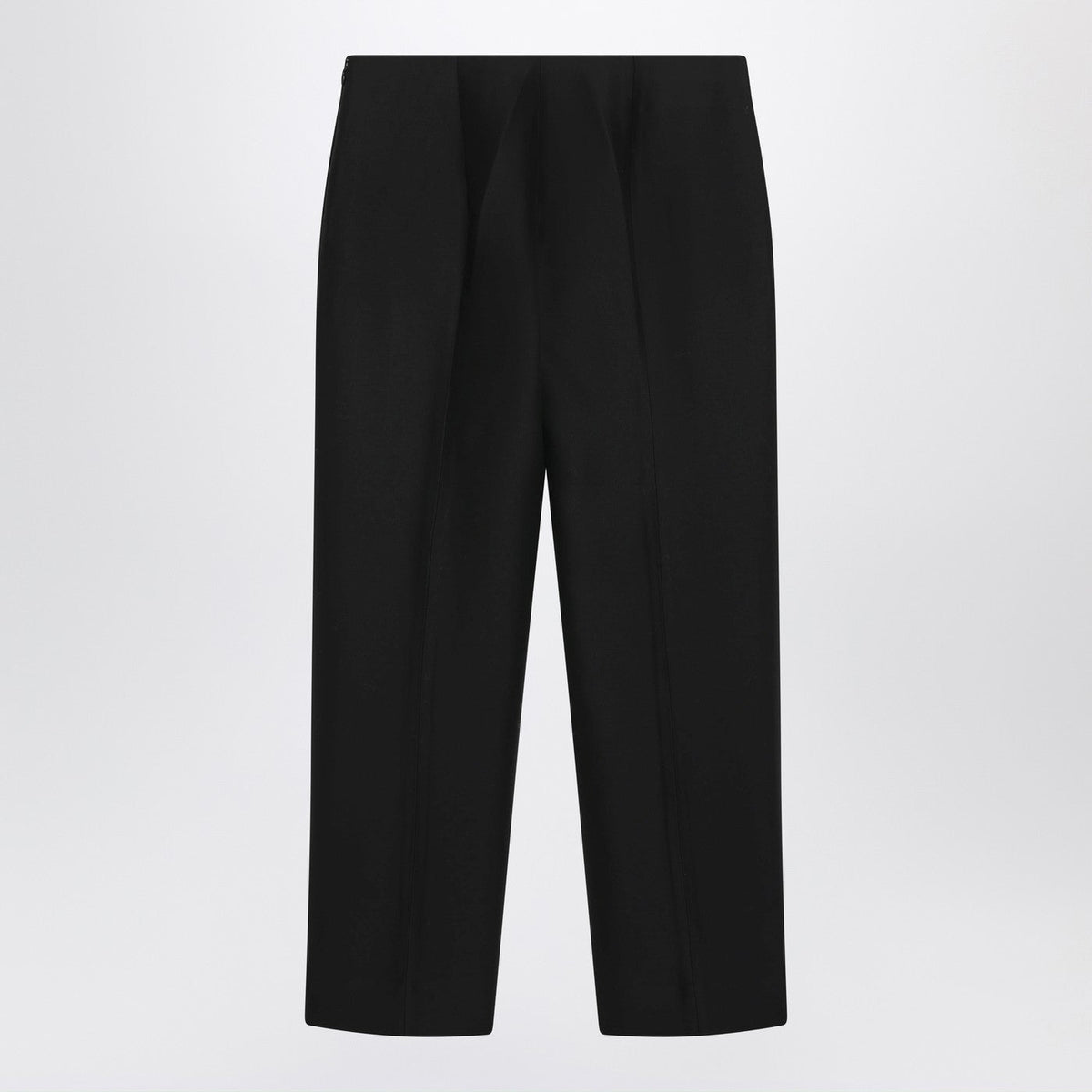 Toteme Black Wool And Silk Trousers Women TOTEME
