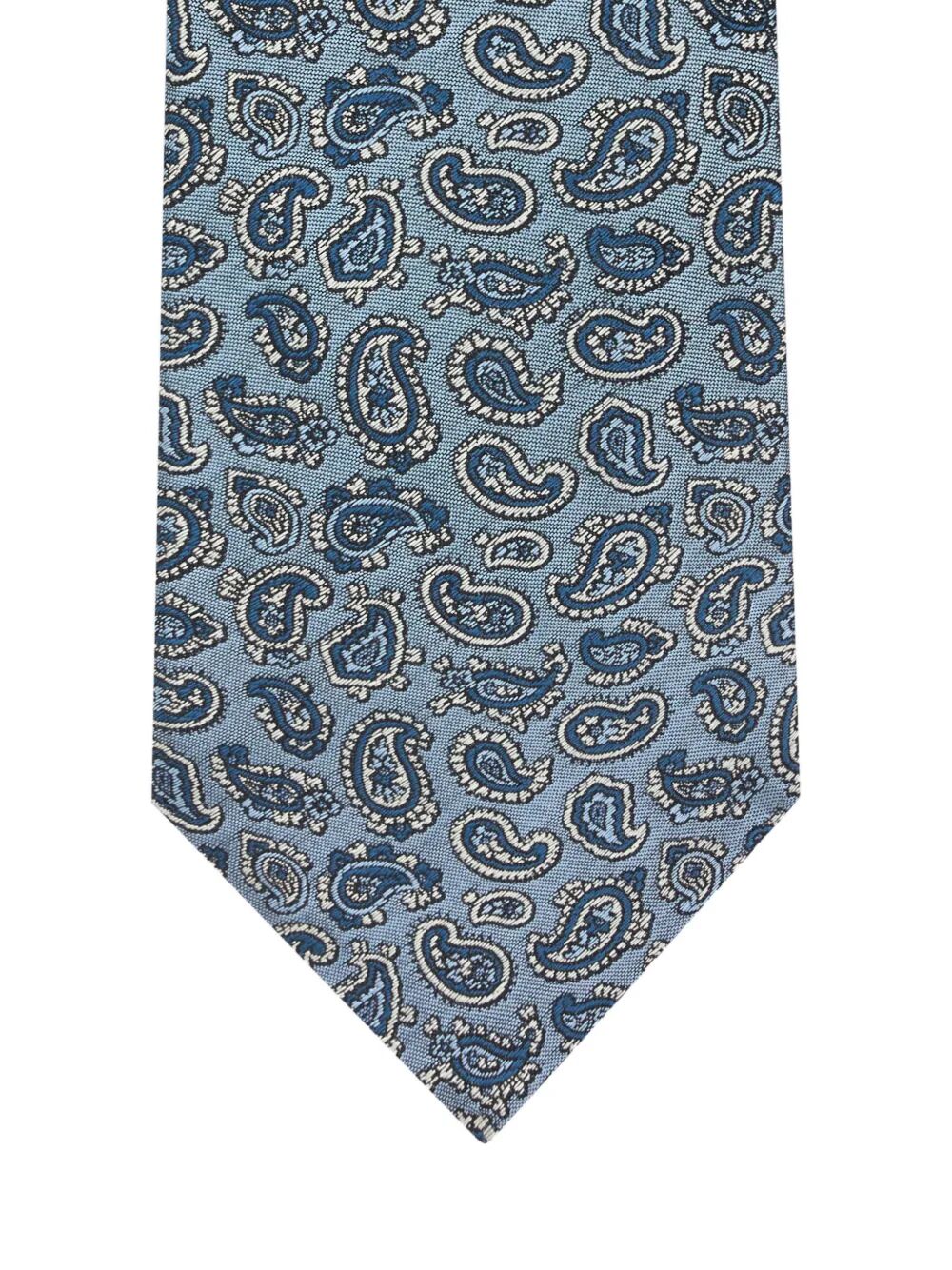 Etro Men Silk Jacquard Tie With Micro Paisley Motif ETRO