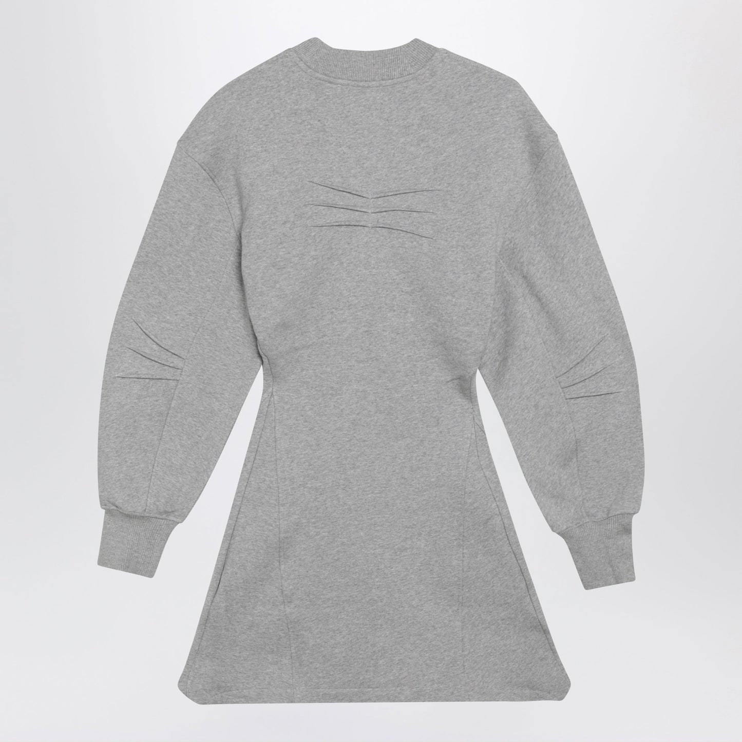 The Attico Melange Cotton Jersey Mini Dress In Grey Women THE ATTICO