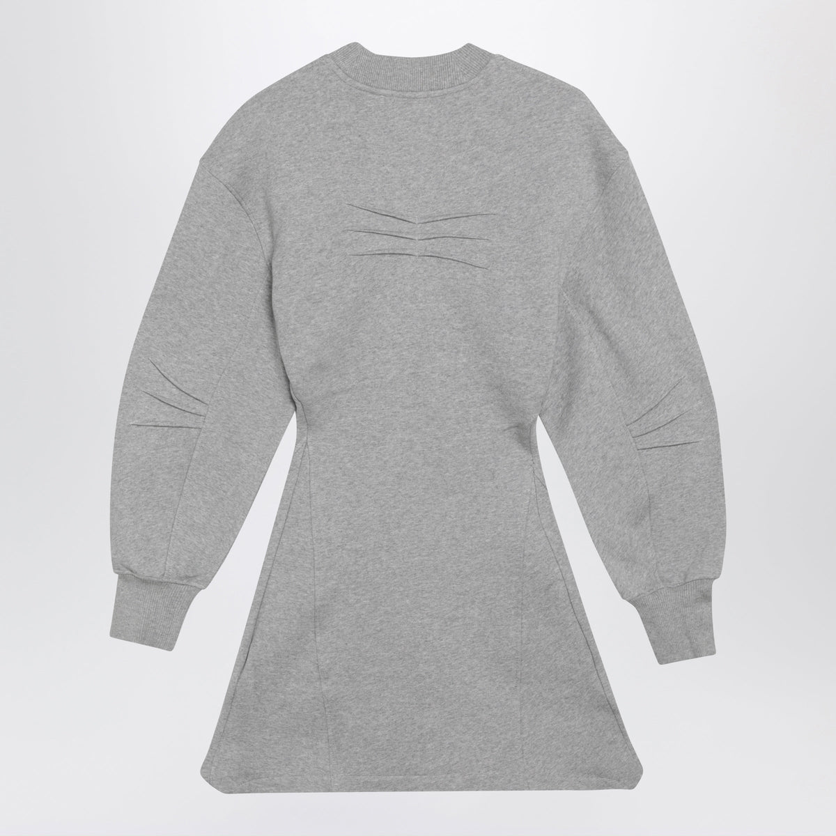 The Attico Melange Cotton Jersey Mini Dress In Grey Women THE ATTICO