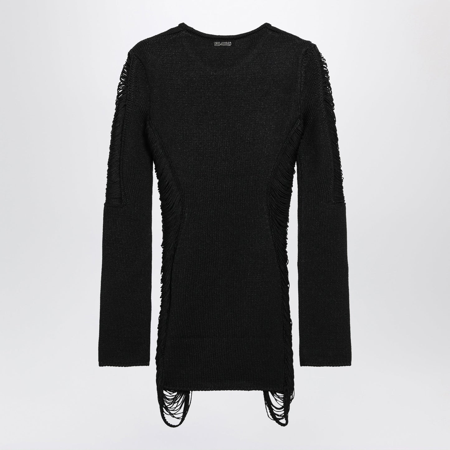 The Attico Black Viscose Mini Dress Women THE ATTICO
