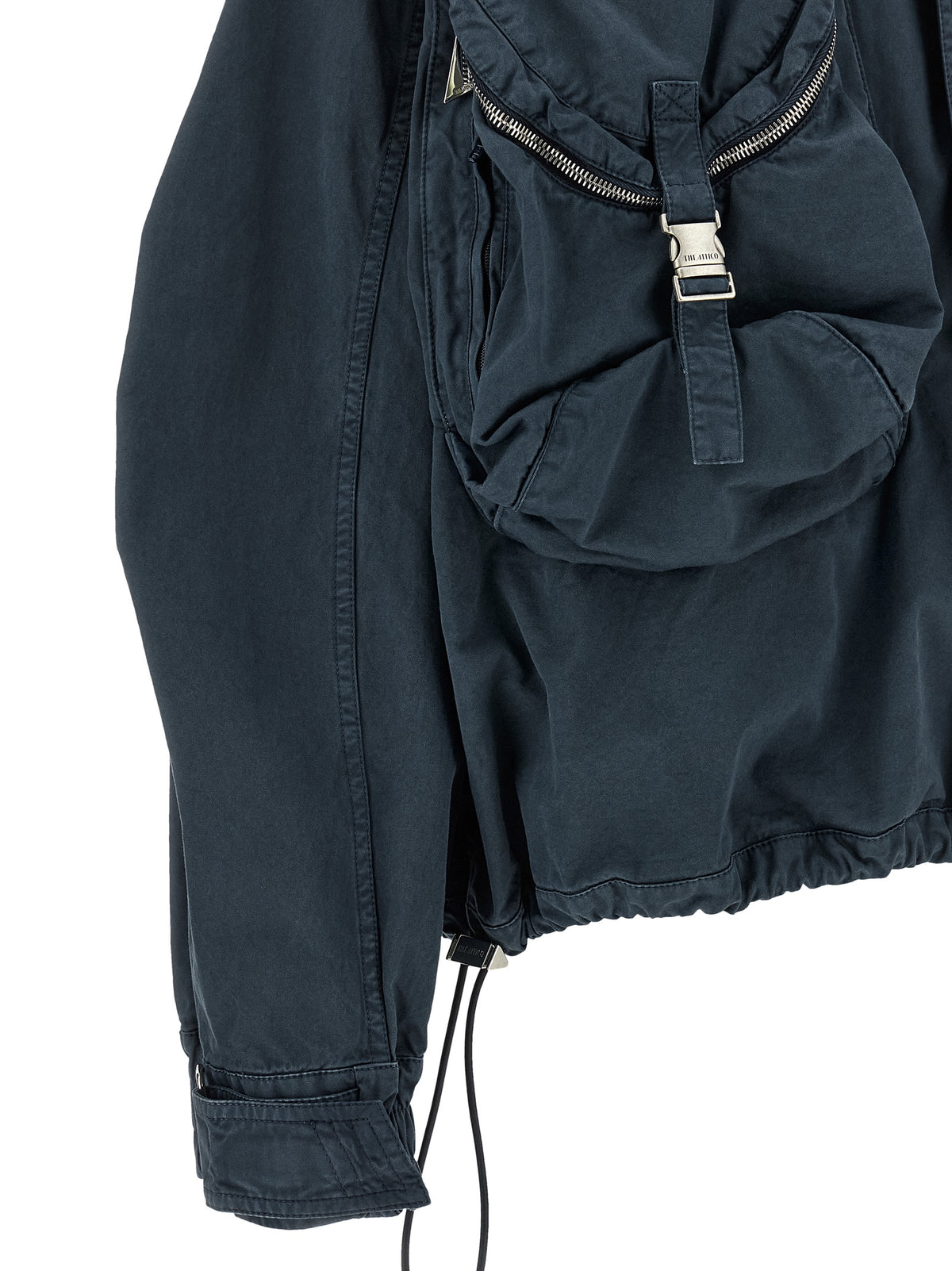 The Attico Women Blue Utility Bomber Jacket THE ATTICO