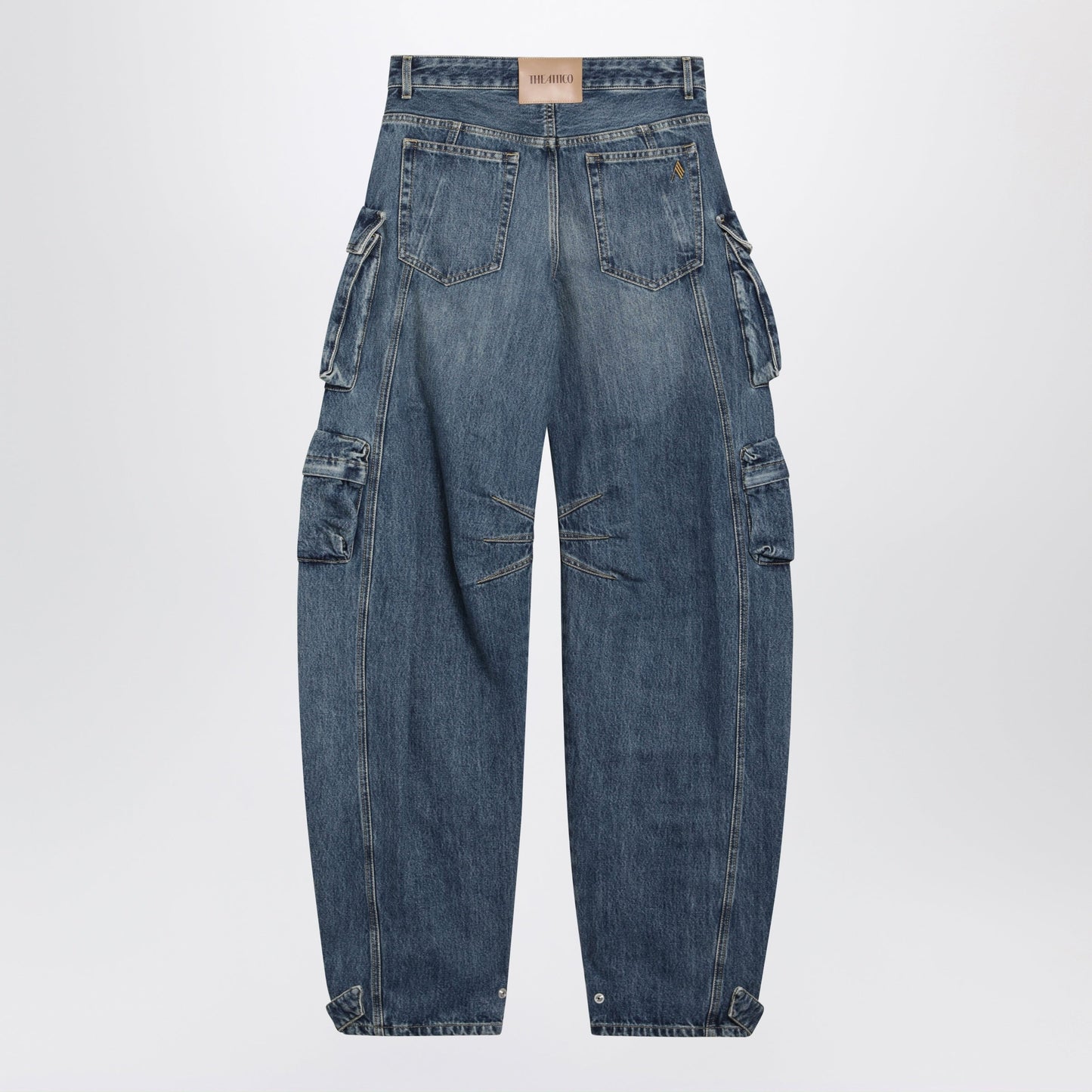 The Attico Fern Washed Blue Cargo Trousers Women THE ATTICO