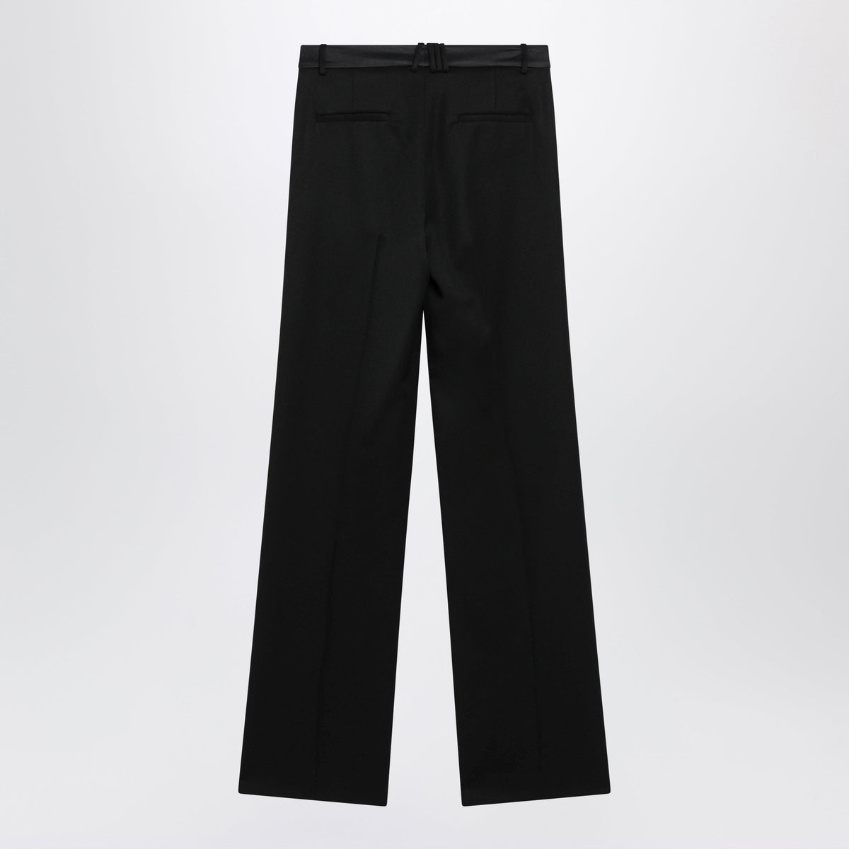 The Attico Black Virgin Wool Tuxedo Trousers Women THE ATTICO