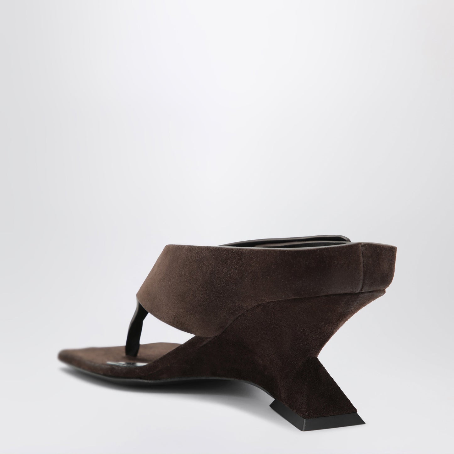 The Attico Cheope Suede Thong Sandals In Dark Brown Women THE ATTICO