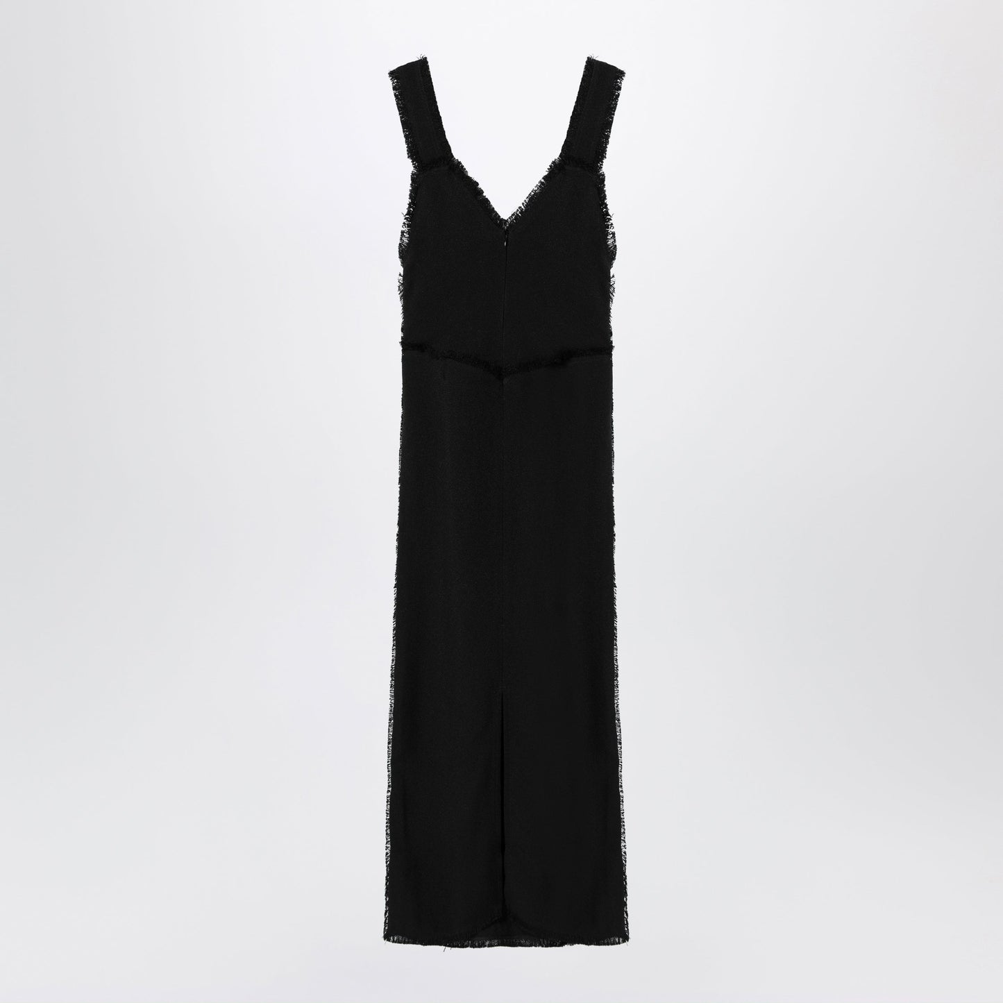 Toteme Black Slip Dress In Textured Sable Women TOTEME