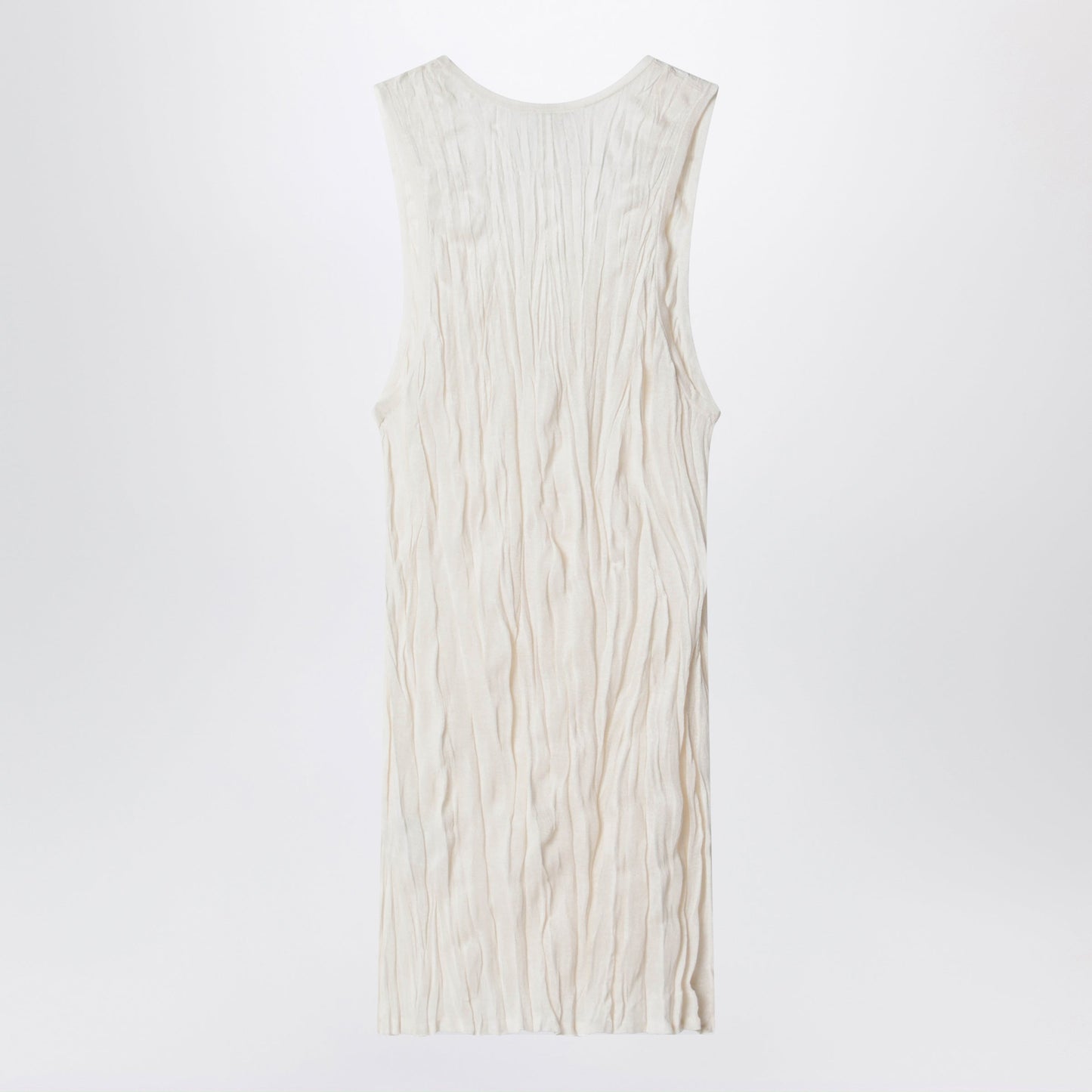 Toteme Long Light Apricot Crinkled Knit Top Women TOTEME