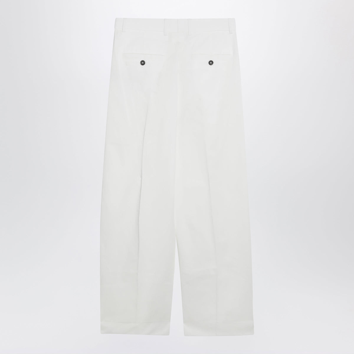 Toteme Single-Pleat Organic Cotton Trousers In White Women TOTEME