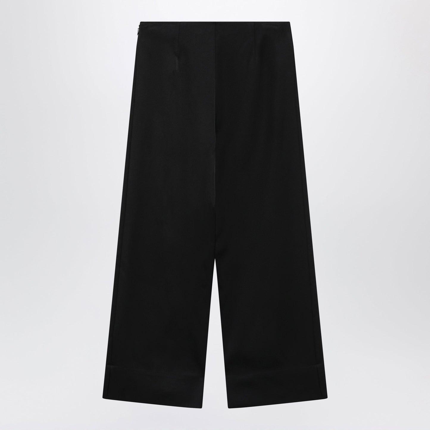 Toteme Fluid Satin Trousers In Black Viscose Women TOTEME