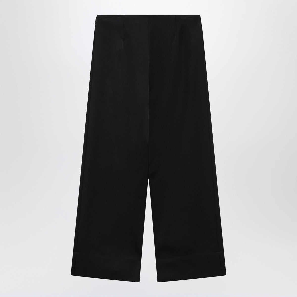Toteme Fluid Satin Trousers In Black Viscose Women TOTEME