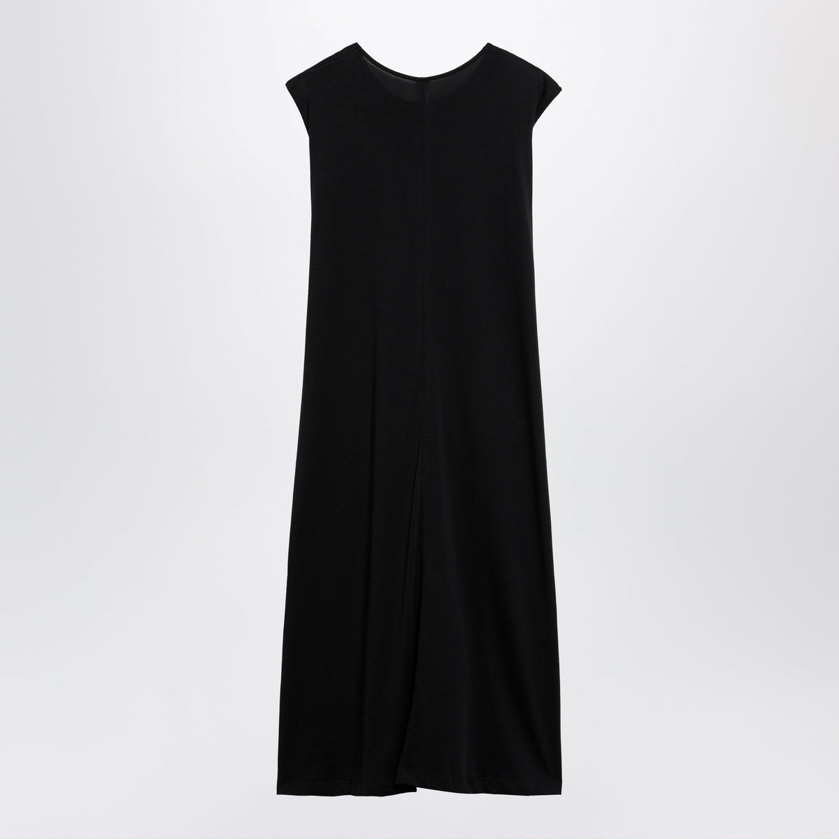 Toteme Maxi Jersey Dress With Belt In Black Cotton Women TOTEME