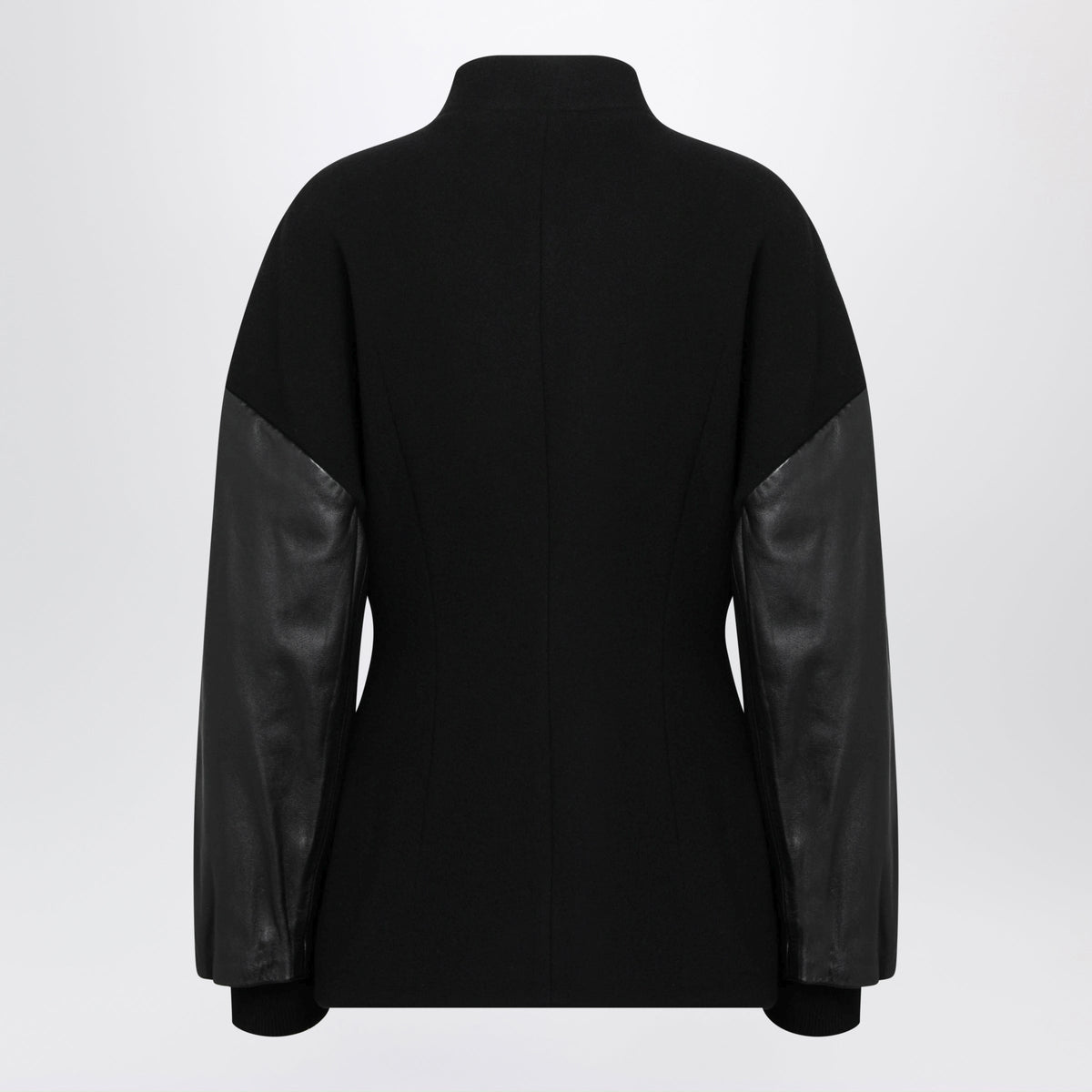 Toteme Black College Jacket In Wool And Cashmere Blend Women TOTEME