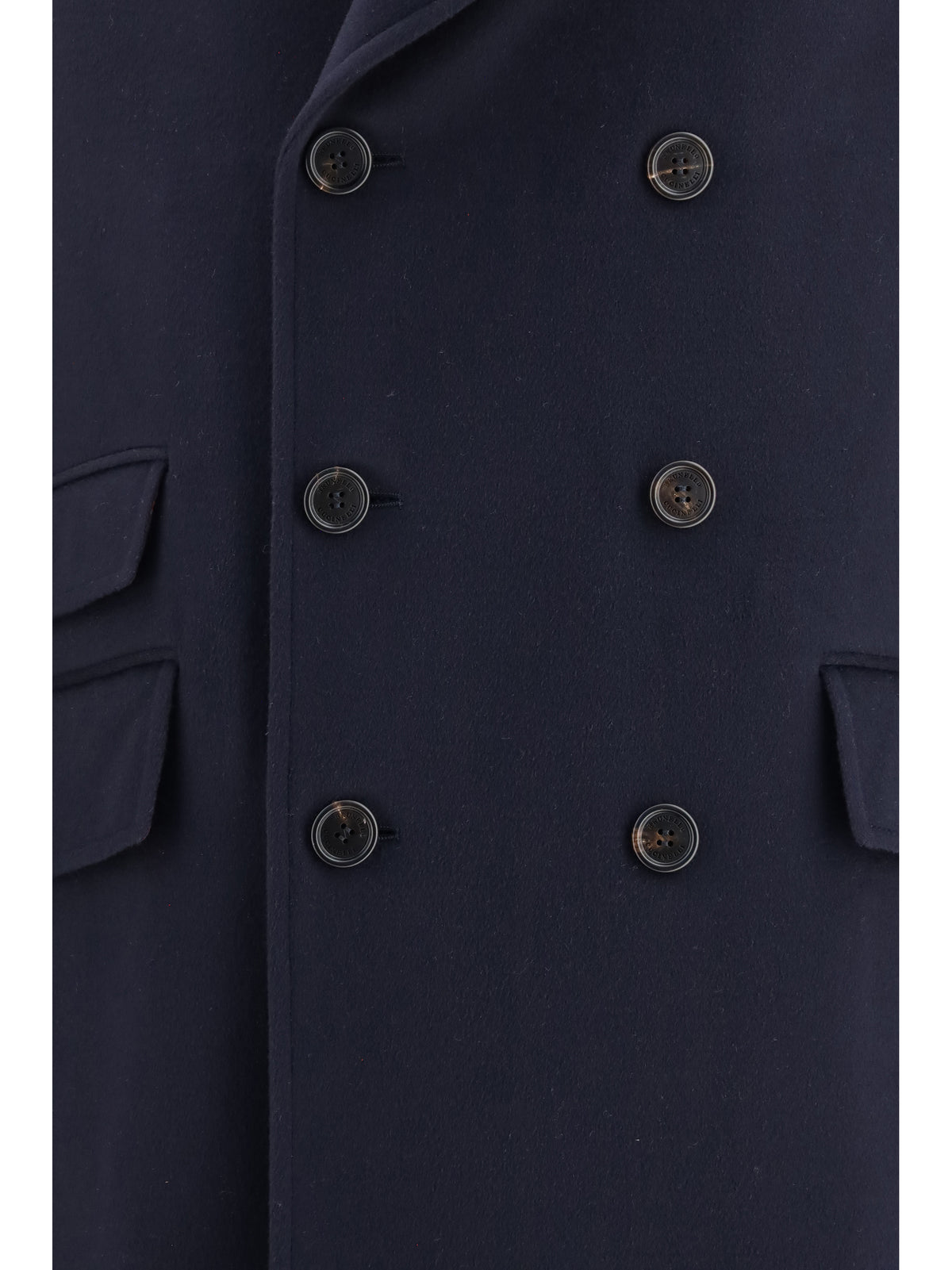 Brunello Cucinelli Men Double-Breasted Wool Coat BRUNELLO CUCINELLI