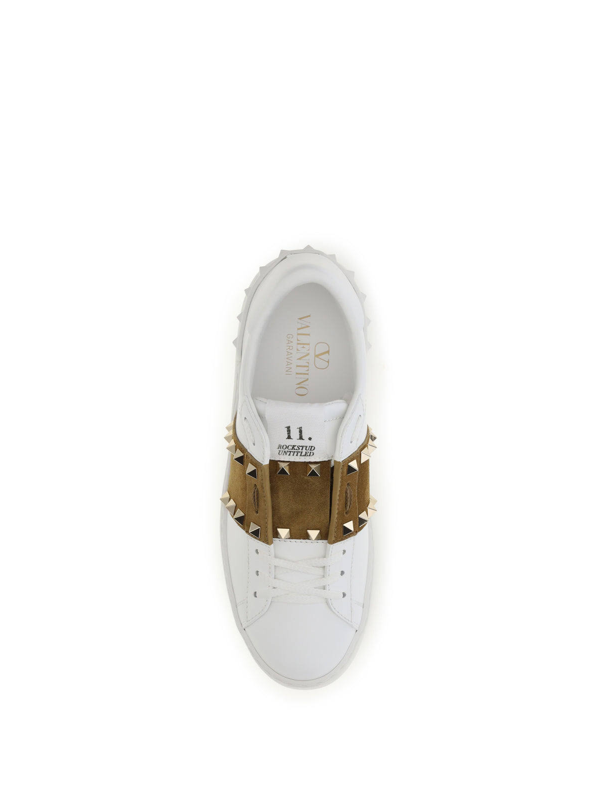 Valentino Garavani Women Rockstud Untitled Sneakers With Suede Band