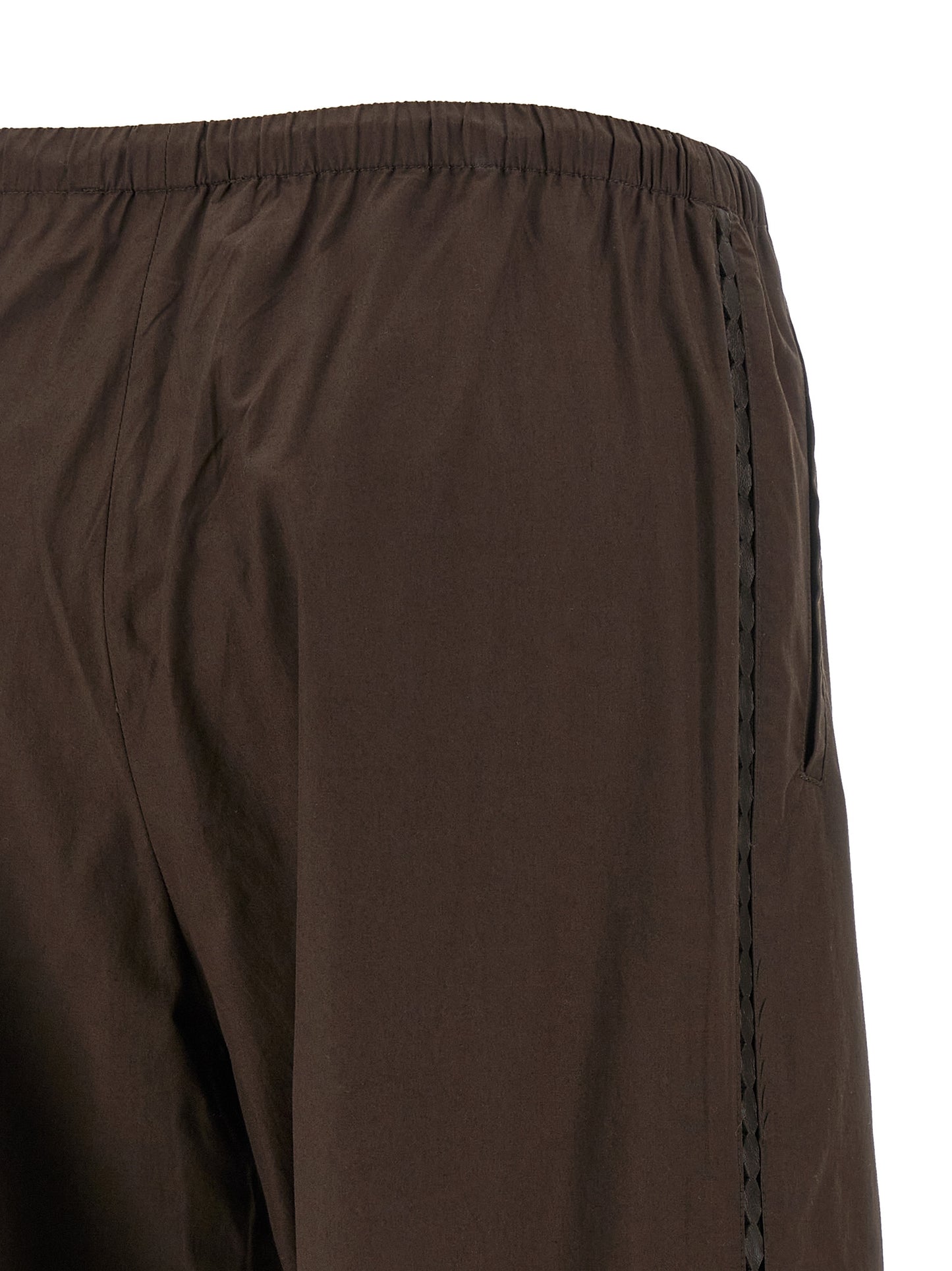 Yves Salomon Women Leather Insert Pants YVES SALOMON