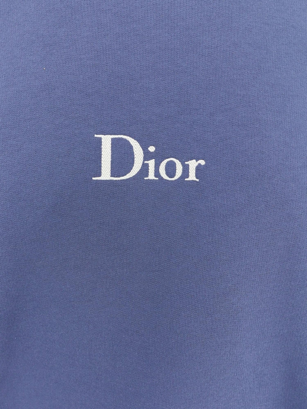 Dior Men Cotton Sweatshirt With Embroidered Lettering Logo CHRISTIAN DIOR