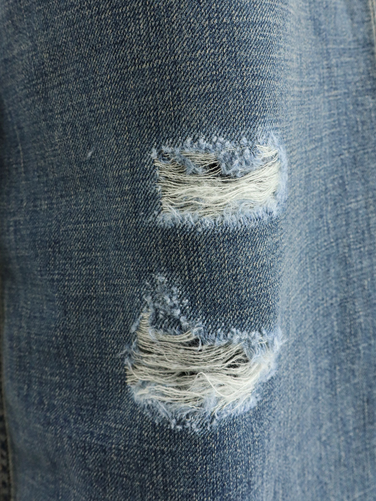 Dior Men Destroyed-Effect Blue Denim Jeans CHRISTIAN DIOR