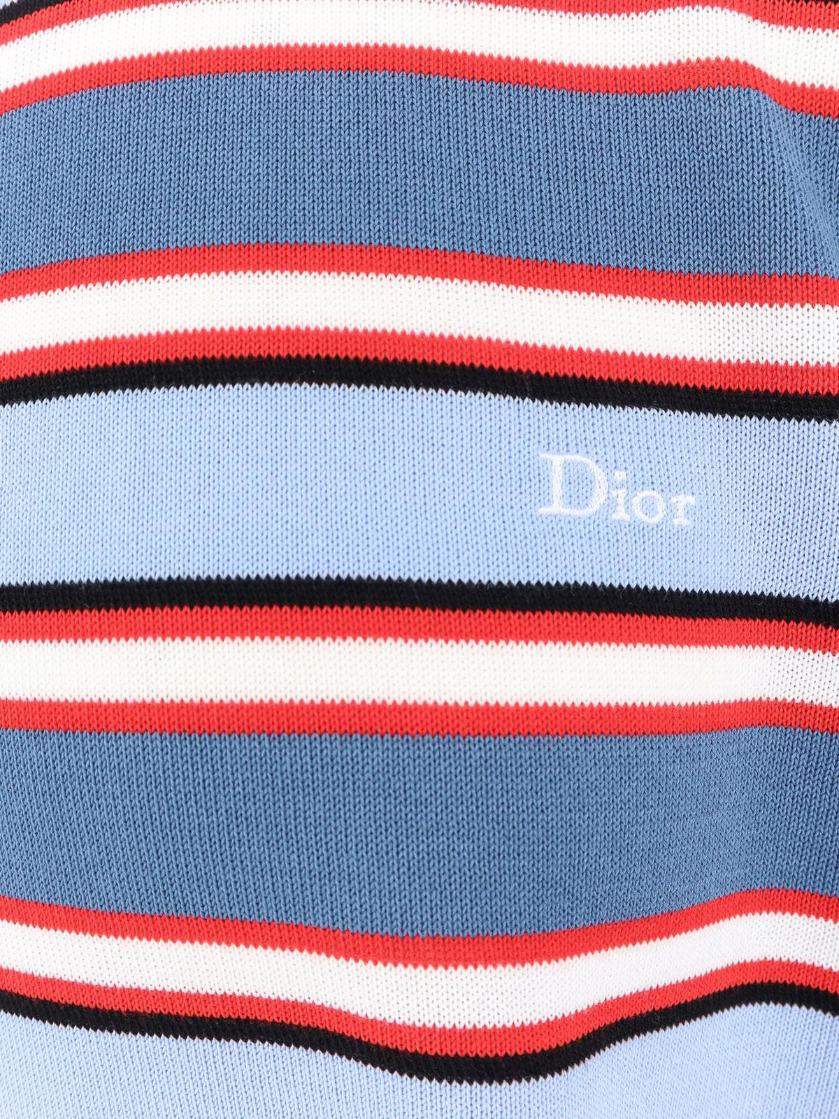 Dior Men Cotton Sweater With Striped Pattern CHRISTIAN DIOR