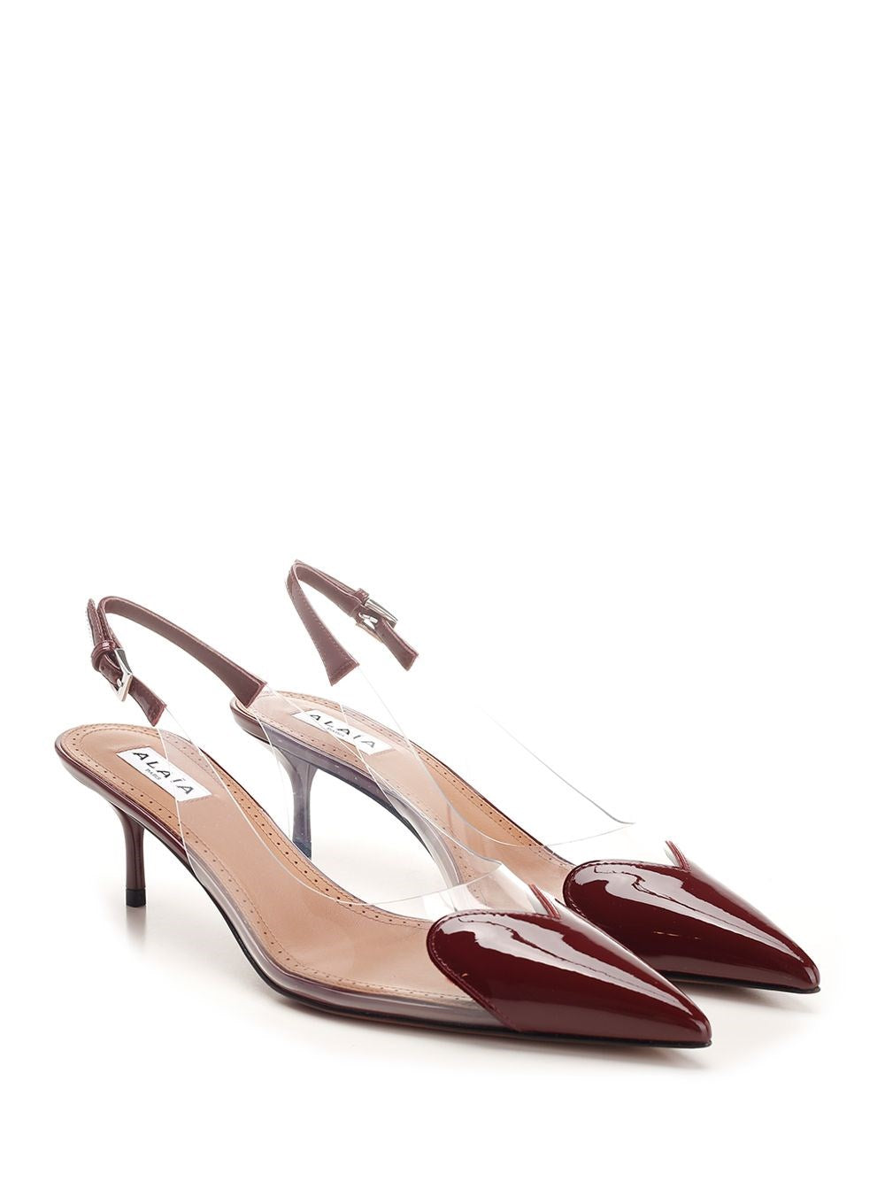 Alaïa Women Le Cœur Patent Leather Slingback ALAIA