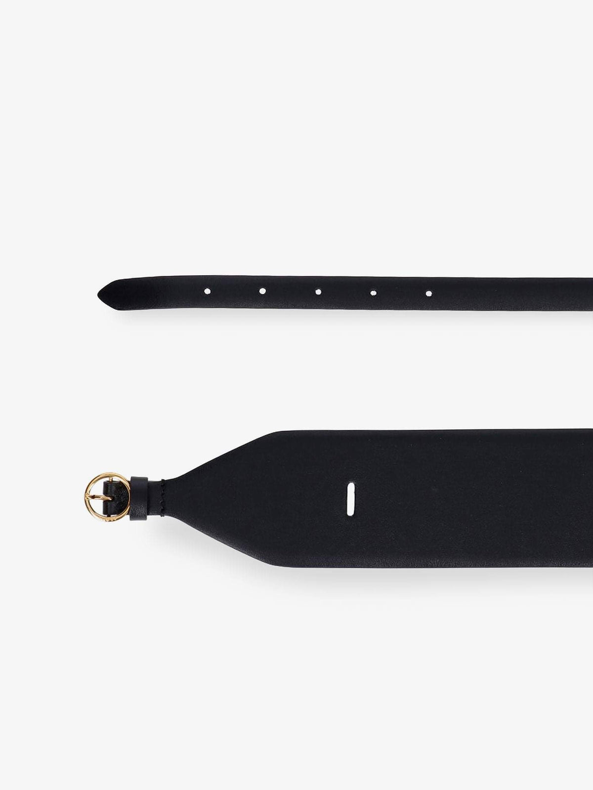 Alaia Women Maxi Leather Belt With Metal Buckle ALAIA