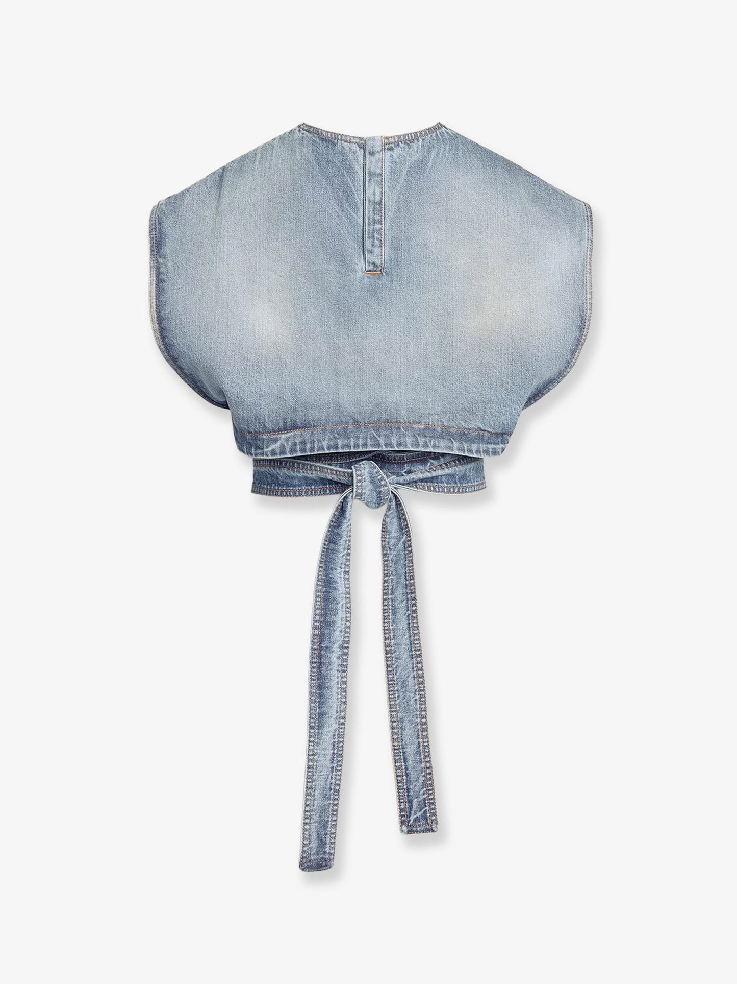 Alaia Women Belted Denim Top ALAIA