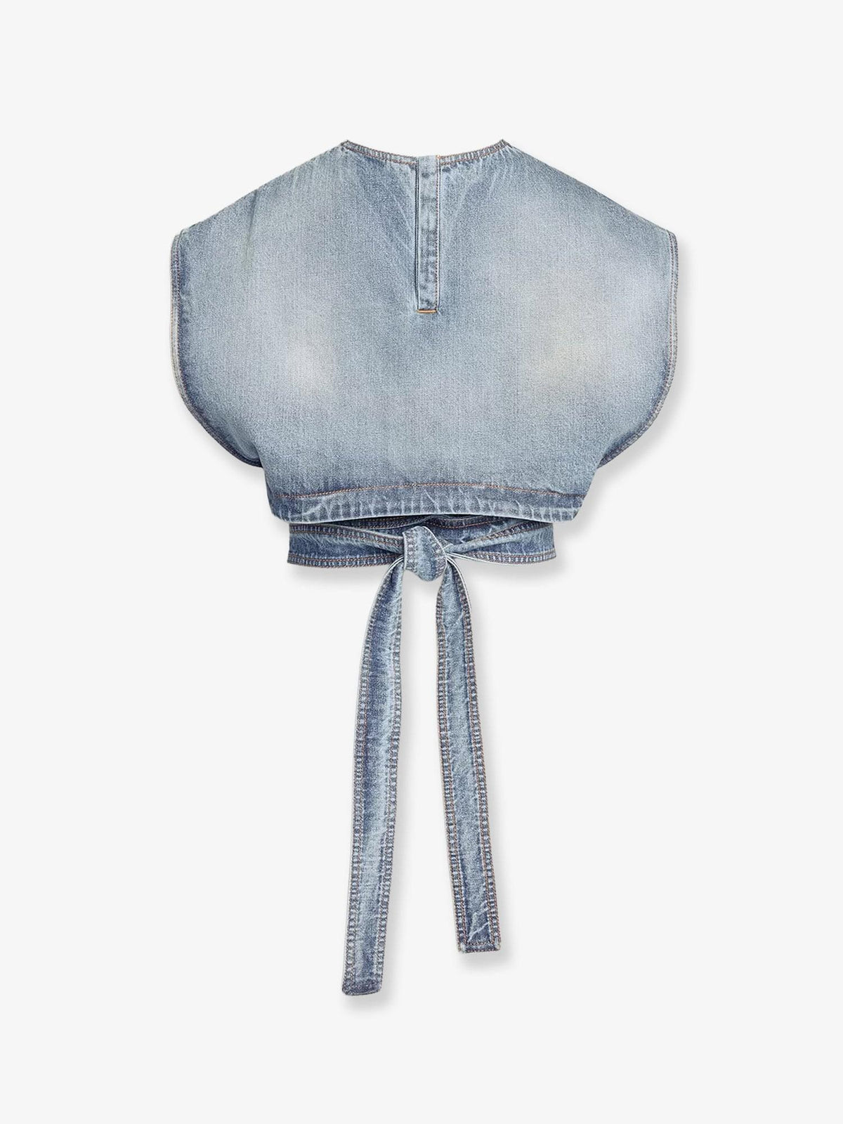 Alaia Women Belted Denim Top ALAIA