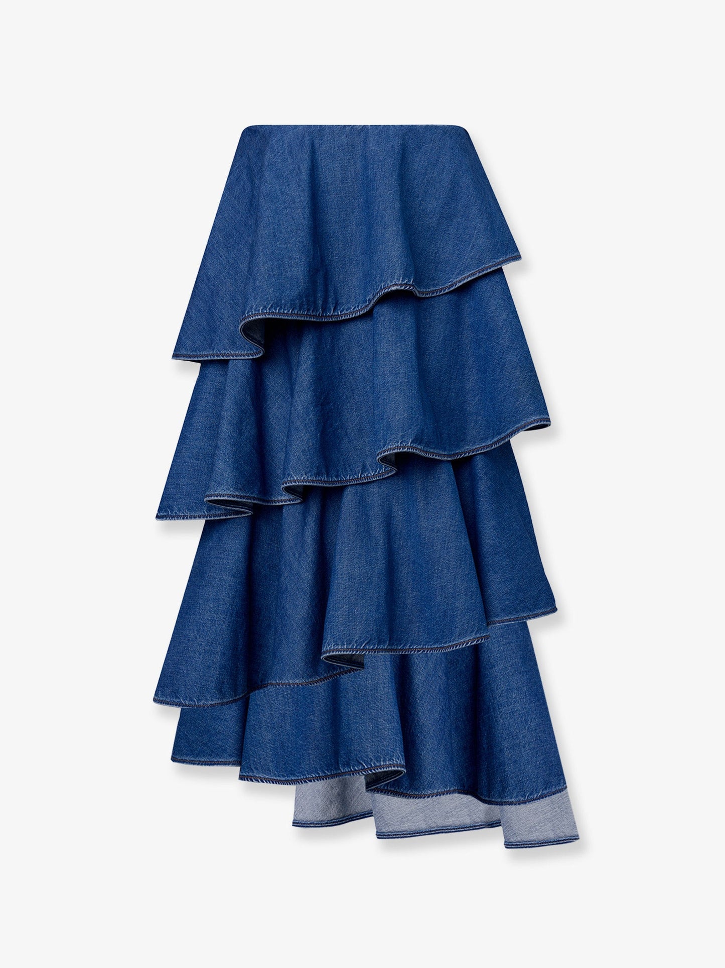 Alaia Women Spiral Denim Skirt ALAIA