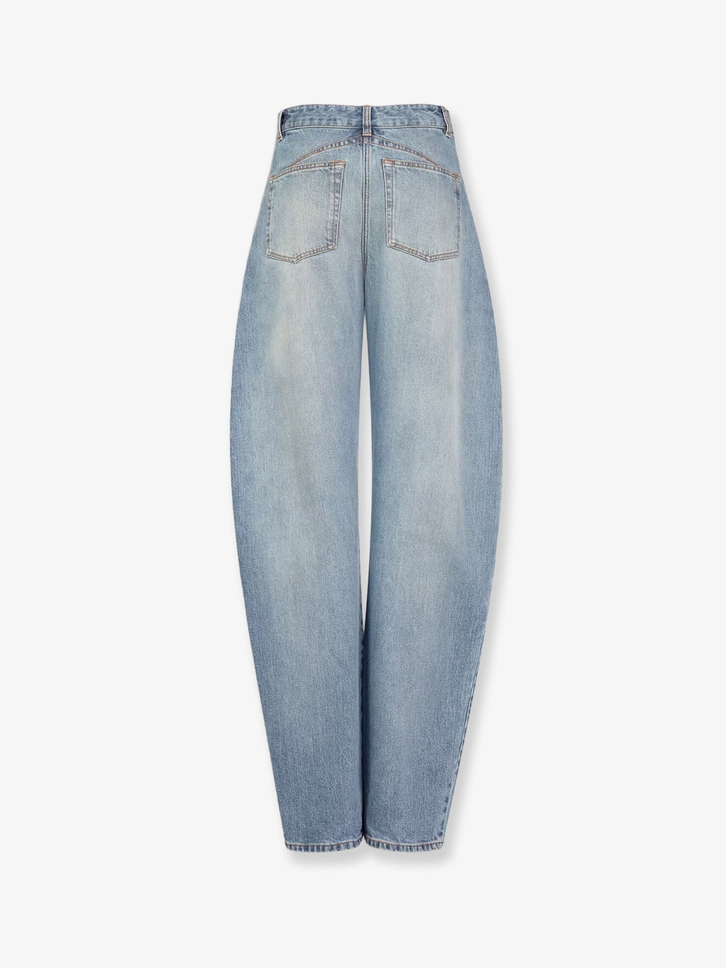 Alaia Women Faded Blue Denim Jeans ALAIA