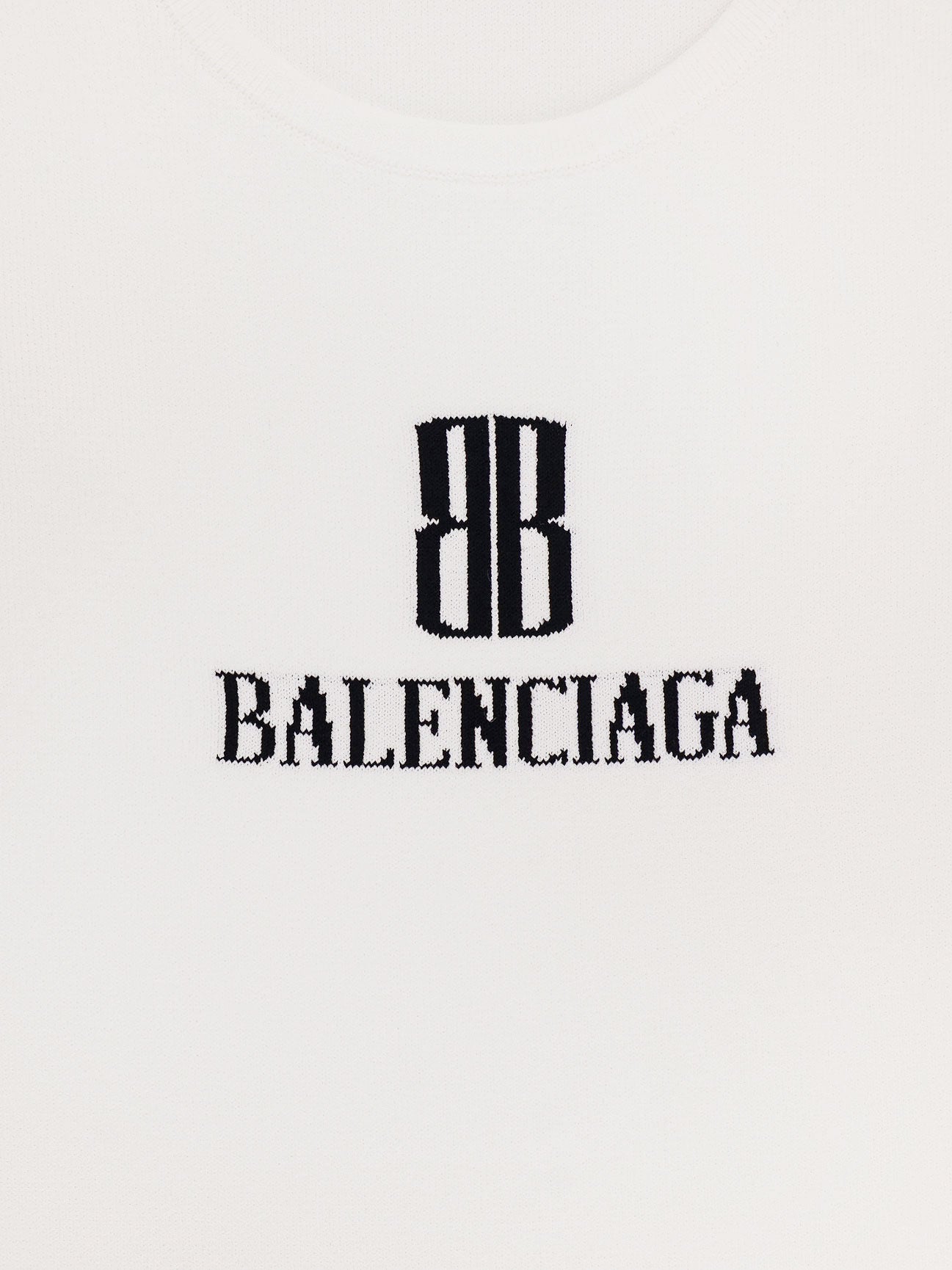 Balenciaga Women Ribbed Viscose Blend Tank Top BALENCIAGA