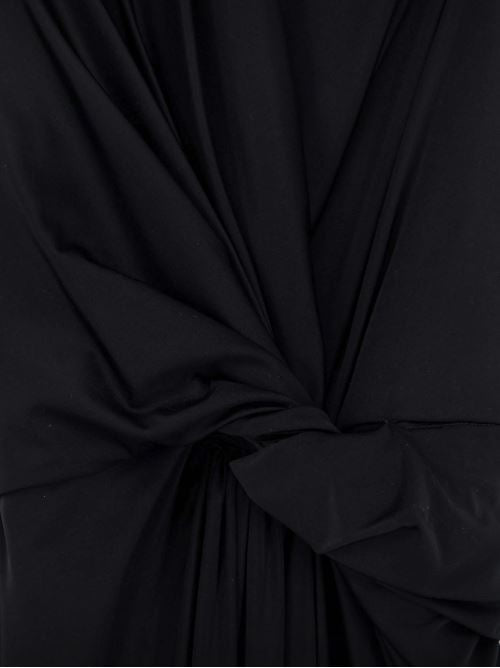 Balenciaga Women Stretch Fabric Long Asymmetrical Dress BALENCIAGA