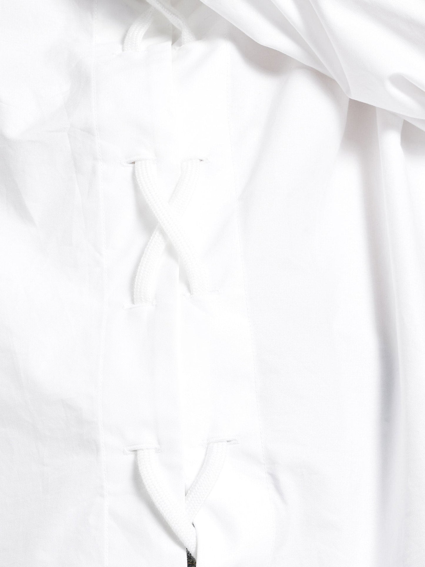 Balenciaga Women Lace-Up Cotton Shirt BALENCIAGA