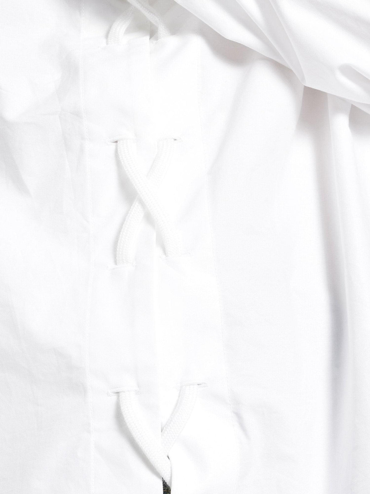 Balenciaga Women Lace-Up Cotton Shirt BALENCIAGA