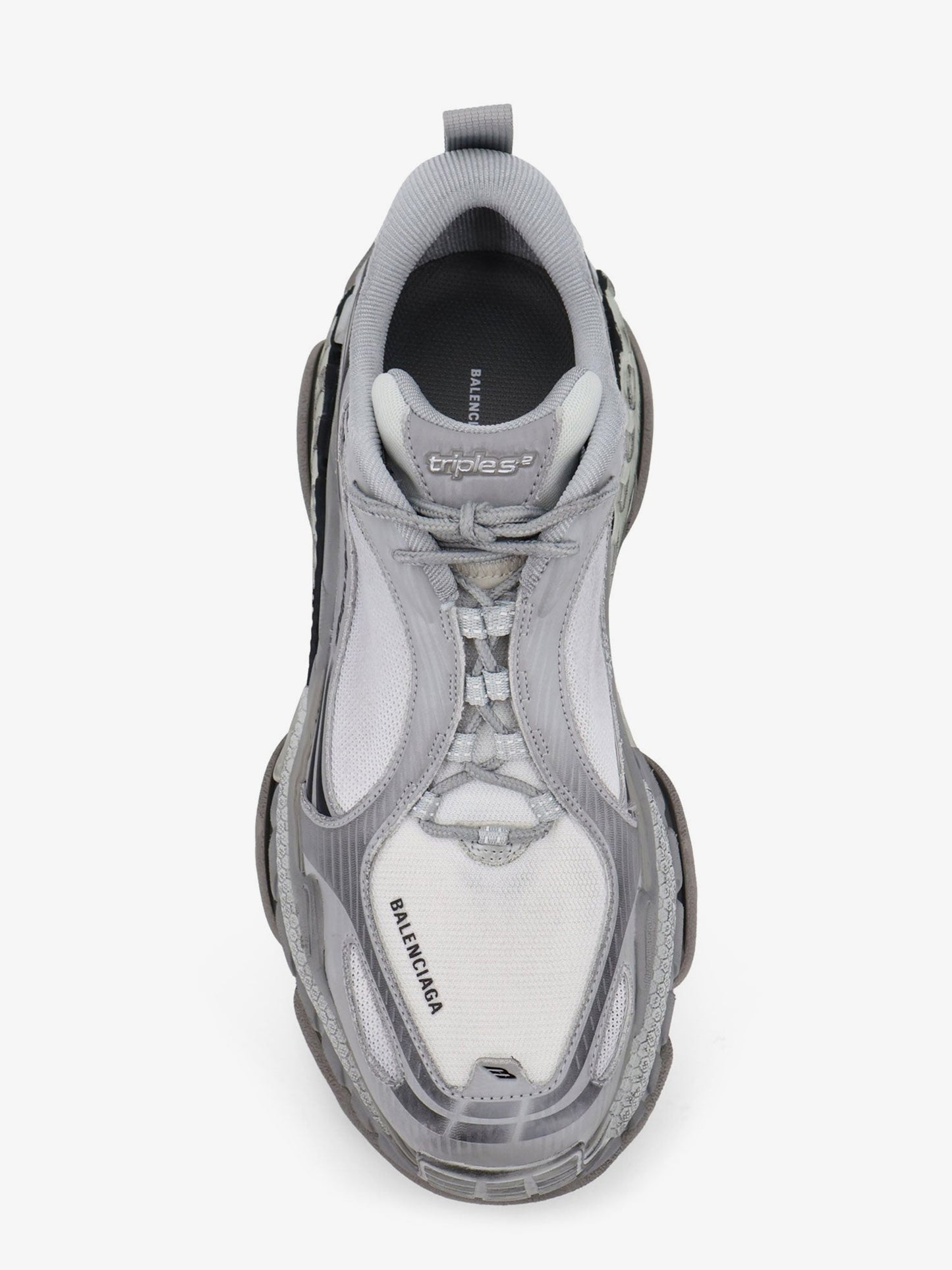 Balenciaga Men Triple S.2 Gradient Mesh And Nylon Insert Sneakers With Used Effect BALENCIAGA
