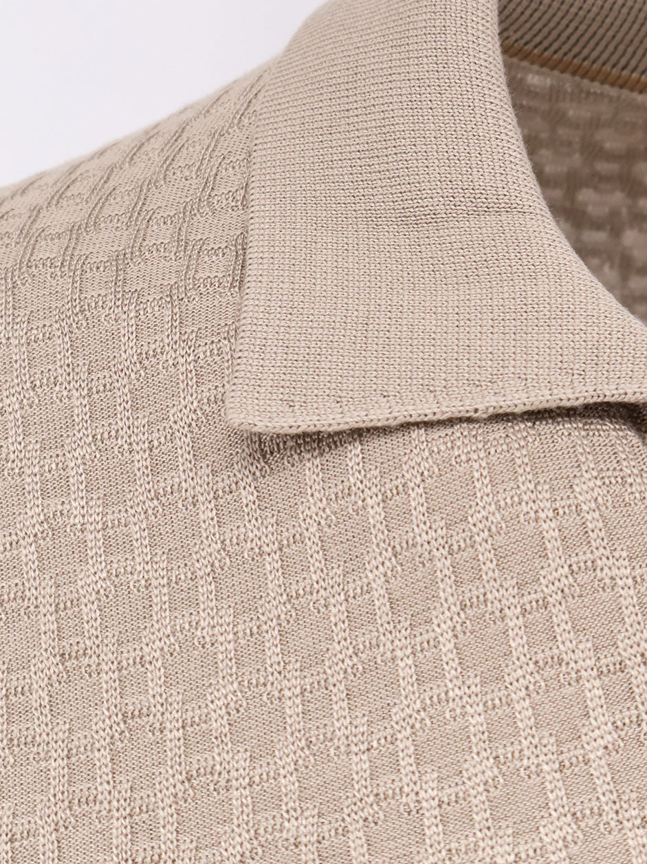 Boss Men Silk Sweater With All-Over Processing BOSS