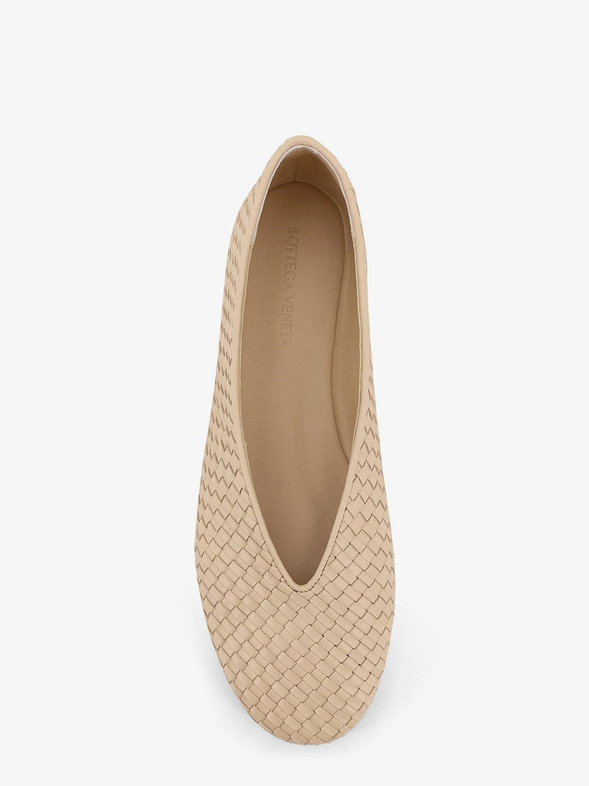 Bottega Veneta Women Rosa Flat Leather Ballerinas With Intrecciato Motif BOTTEGA VENETA
