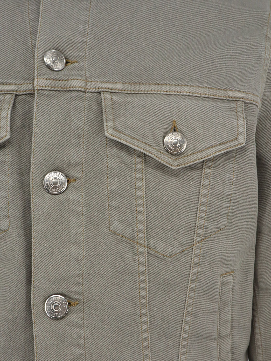 Brunello Cucinelli Men Grey Denim Jacket BRUNELLO CUCINELLI