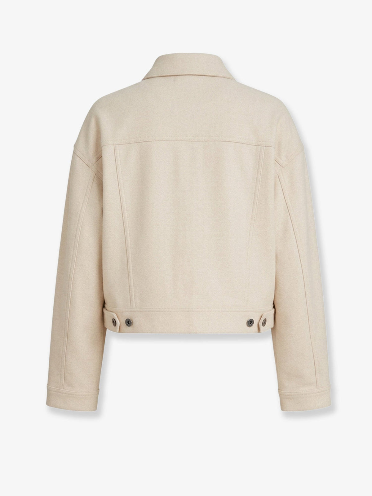 Brunello Cucinelli Women Cropped Wool Jacket With Monili Profile BRUNELLO CUCINELLI