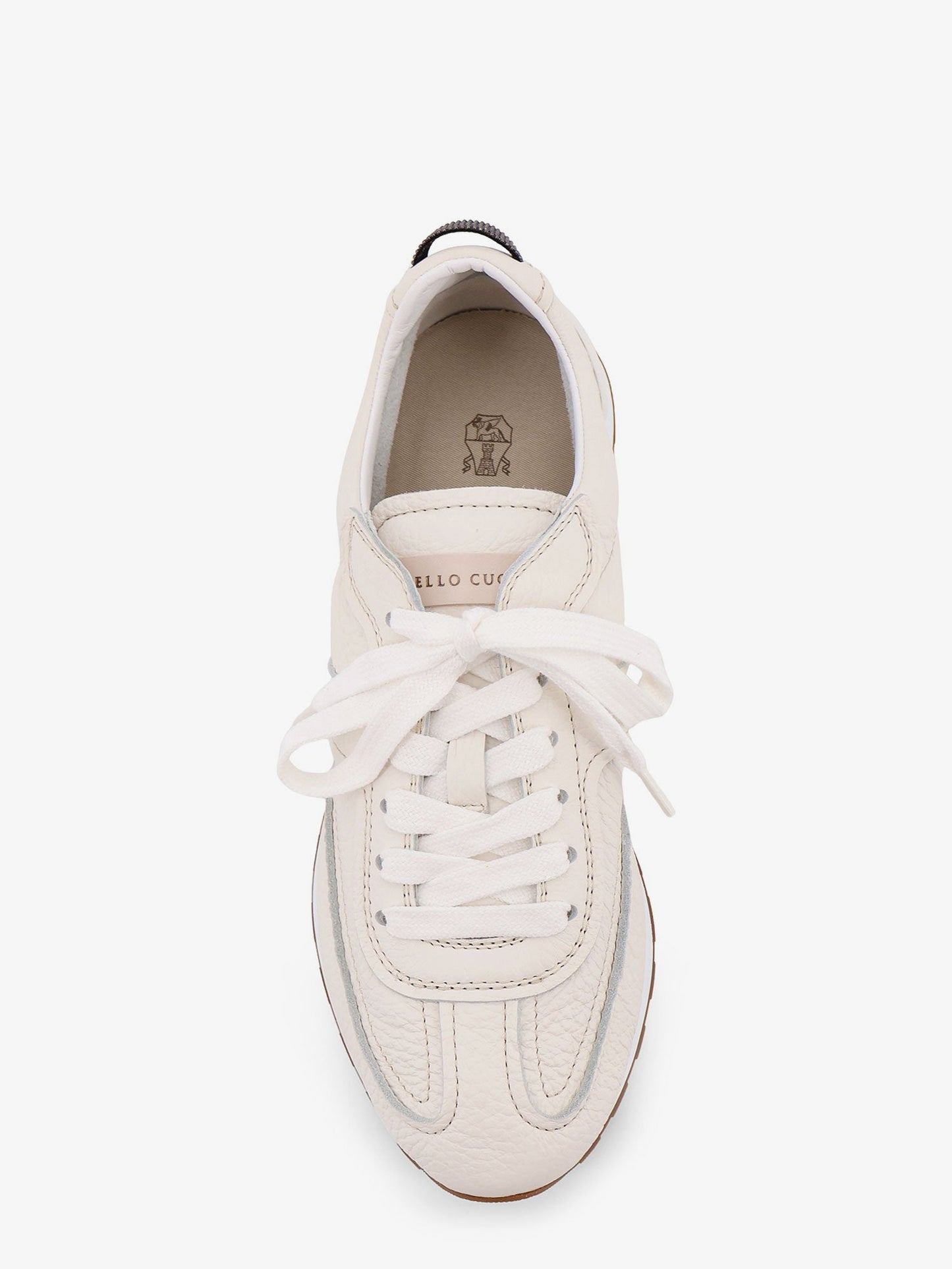 Brunello Cucinelli Women Leather Sneakers With Monili On The Back BRUNELLO CUCINELLI