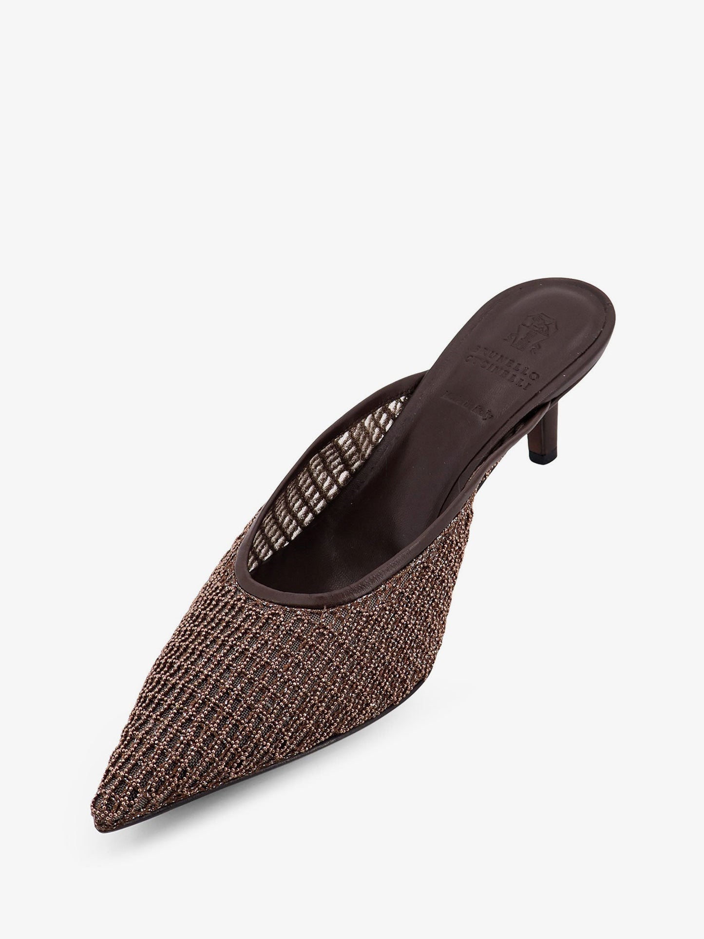 Brunello Cucinelli Women Leather Sandals With Monili Detail BRUNELLO CUCINELLI