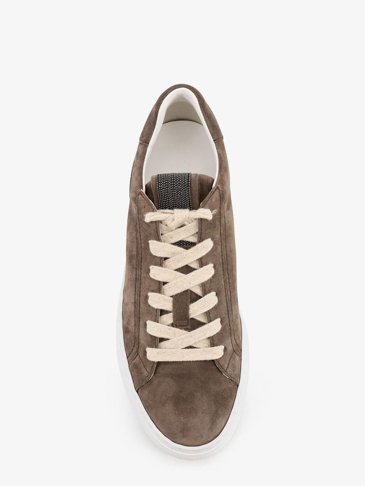 Brunello Cucinelli Women Suede Sneakers With Monili Detail BRUNELLO CUCINELLI