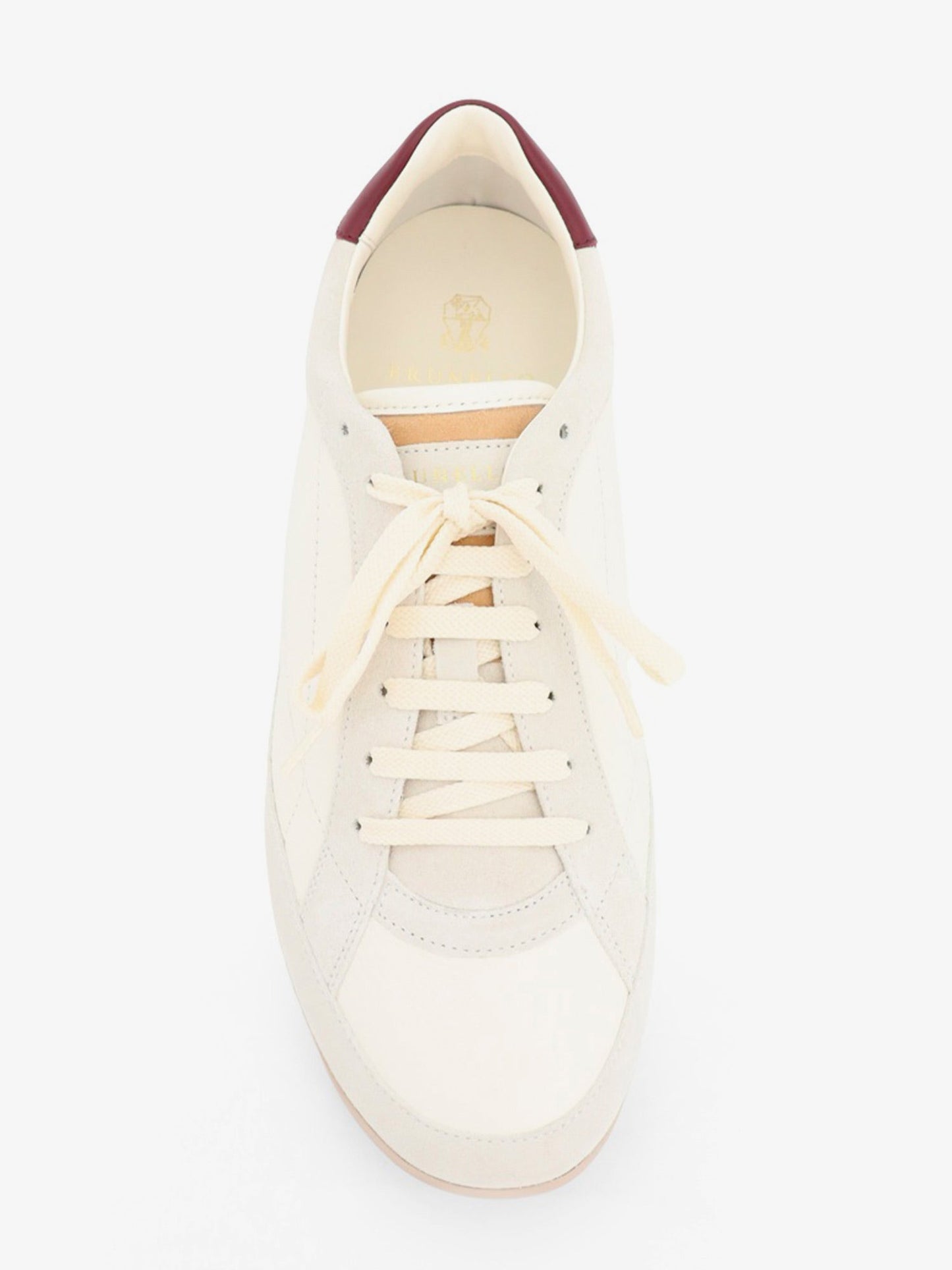 Brunello Cucinelli Men Leather Sneakers With Suede Inserts BRUNELLO CUCINELLI