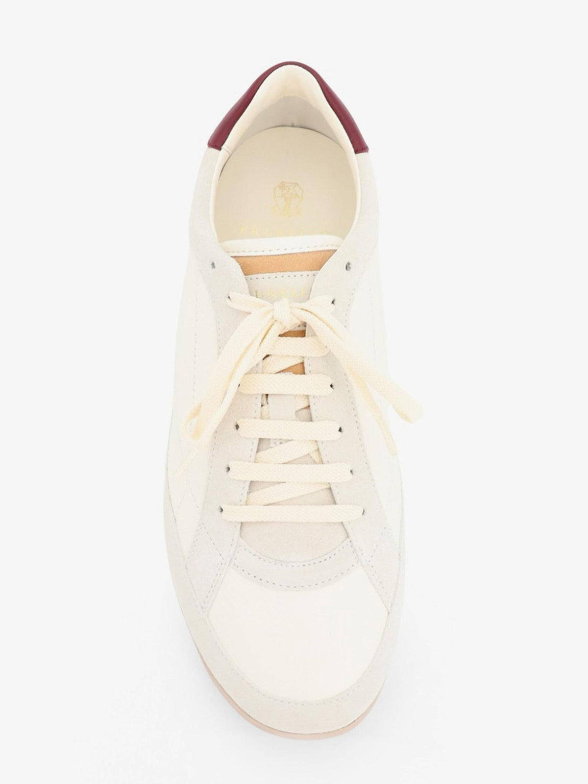 Brunello Cucinelli Men Leather Sneakers With Suede Inserts BRUNELLO CUCINELLI