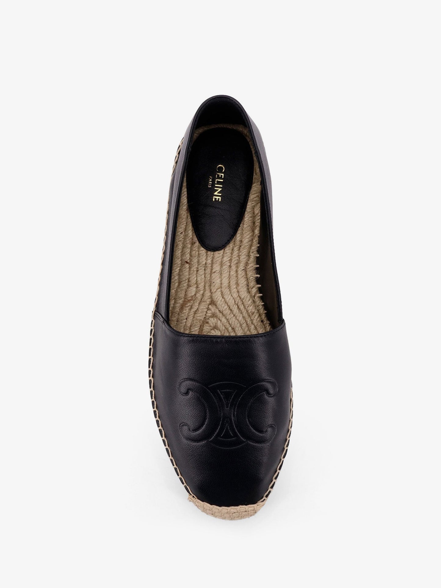 Celine Men Leather Espadrilles With Triomphe Detail CELINE