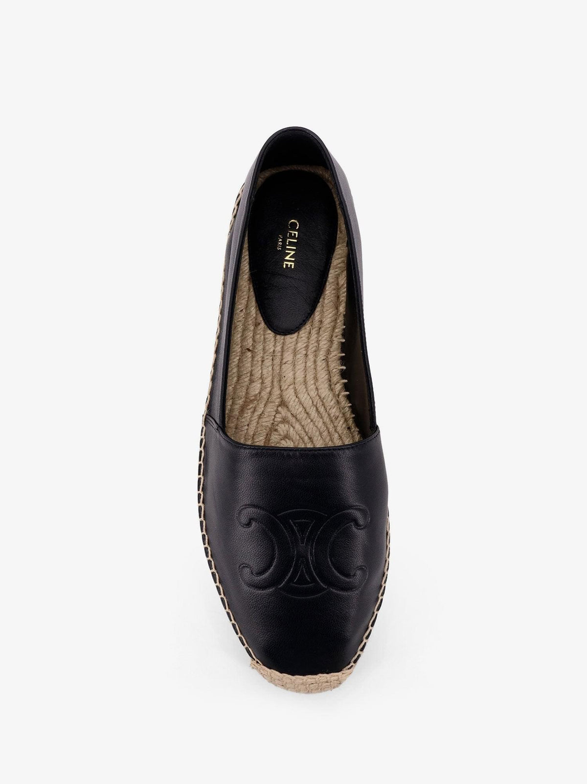 Celine Men Leather Espadrilles With Triomphe Detail CELINE