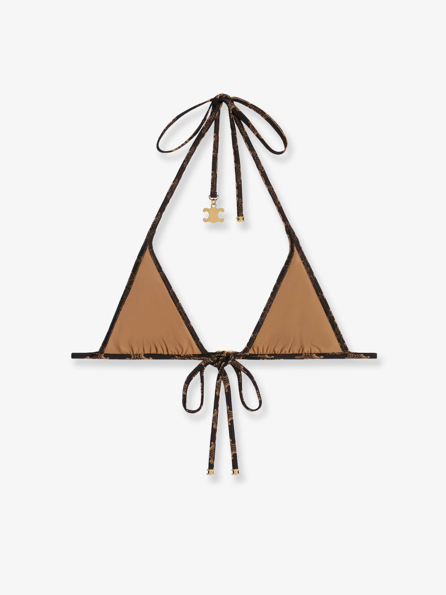 Celine Women Jersey Bikini Top With Monogram Print CELINE
