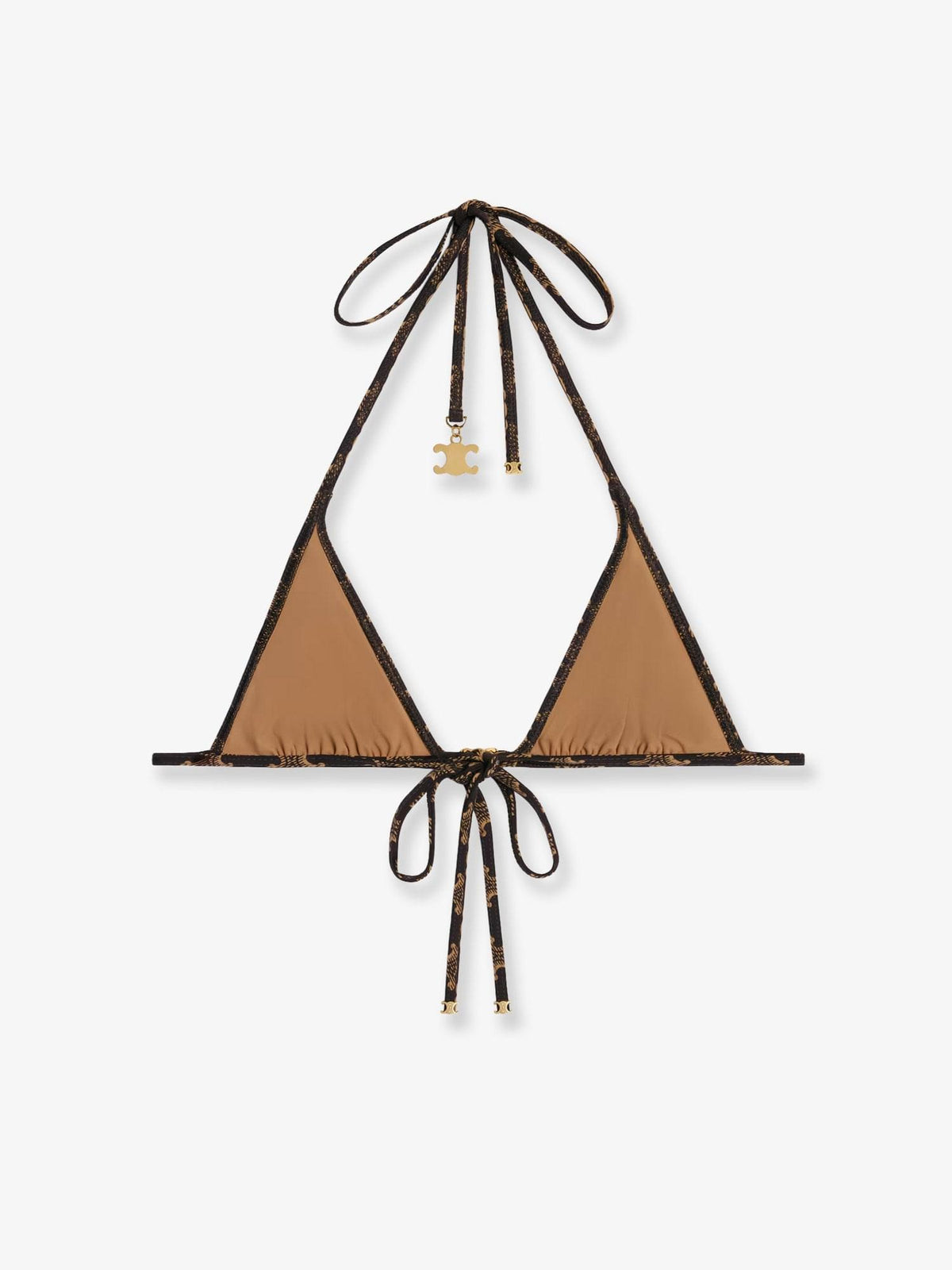 Celine Women Jersey Bikini Top With Monogram Print CELINE