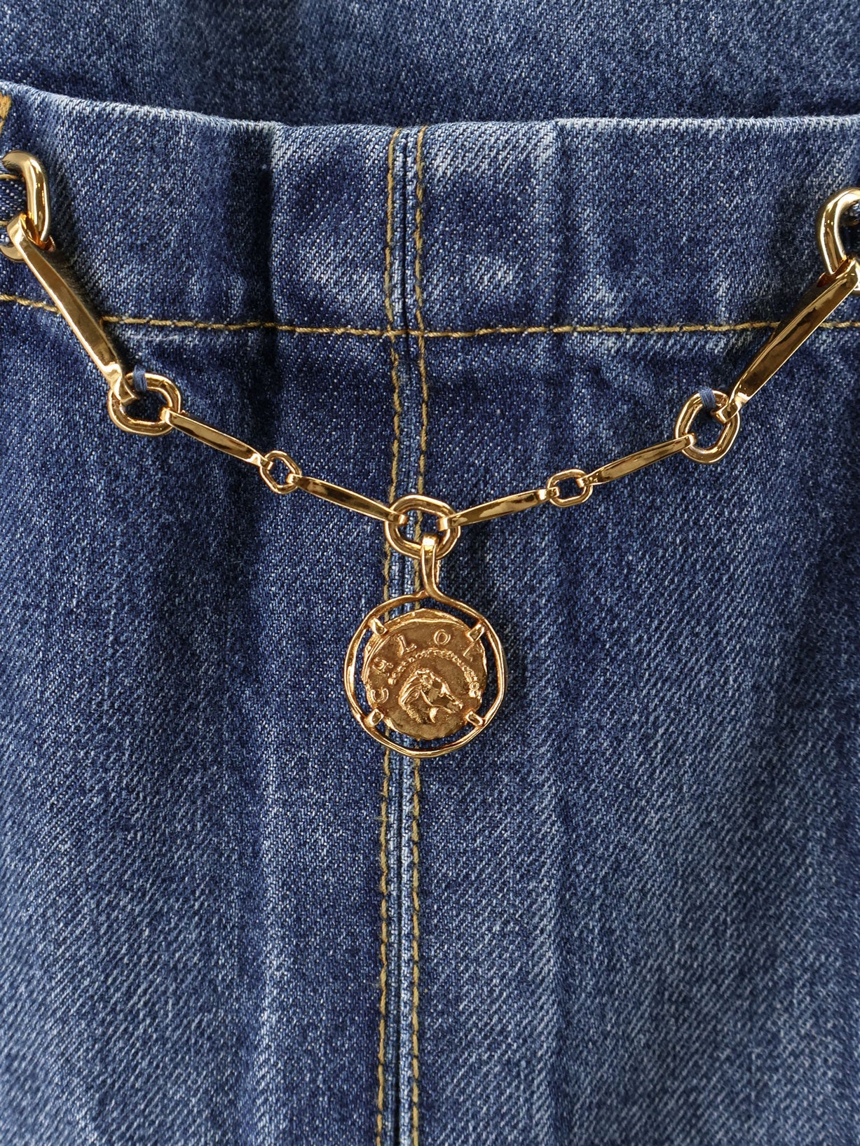 Chloe' Women Denim Jacket With Metal Details CHLOE